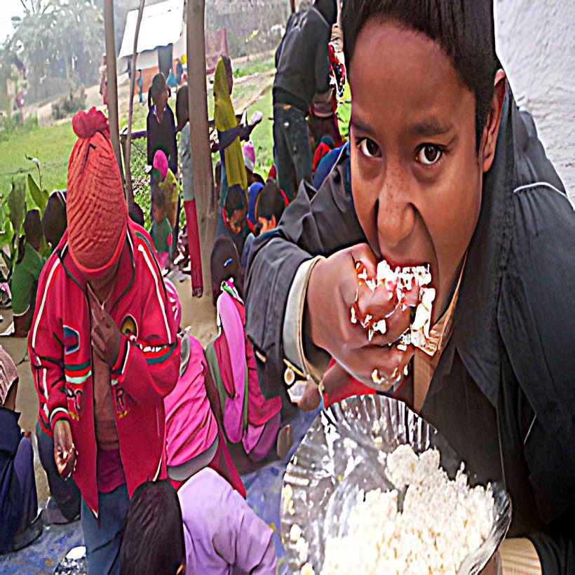 Feeding program in Nepal by HIMET organization